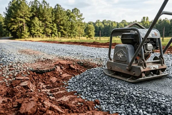 Gravel driveway pothole repair in Gray Georgia