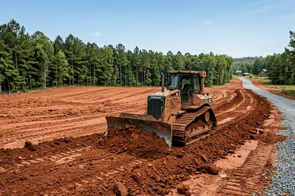 Land grading for new driveway access in Jones County Georgia
